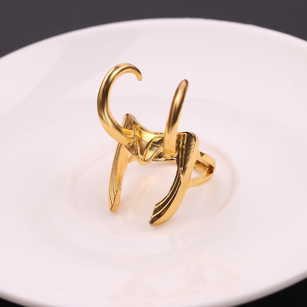 Simple Design Rocky Ring Jewelry Irregular Gold Fang Ring Finger Ring Jewelry
